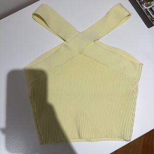 Babaton Sculpt Knit Criss Cross Cropped Tank